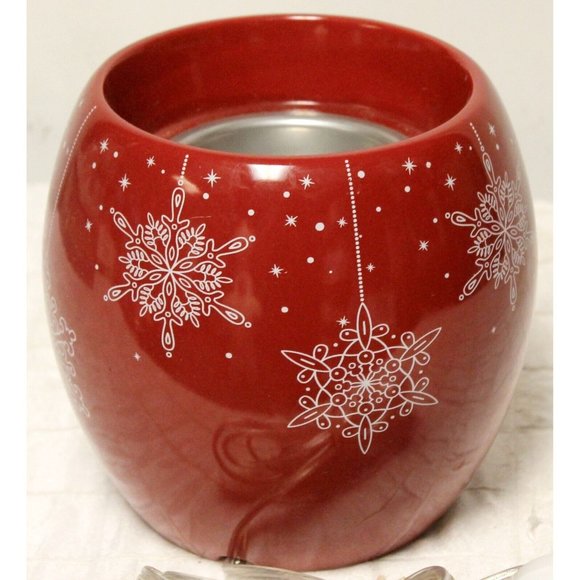 Yankee Candle Scenterpiece Tart Warmer Wax Red Snowflakes Barrel Round Electric - Picture 4 of 9